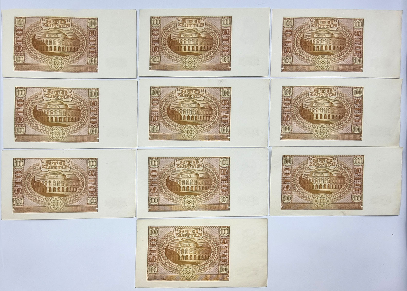 100 złotych 1940, zestaw 25 sztuk